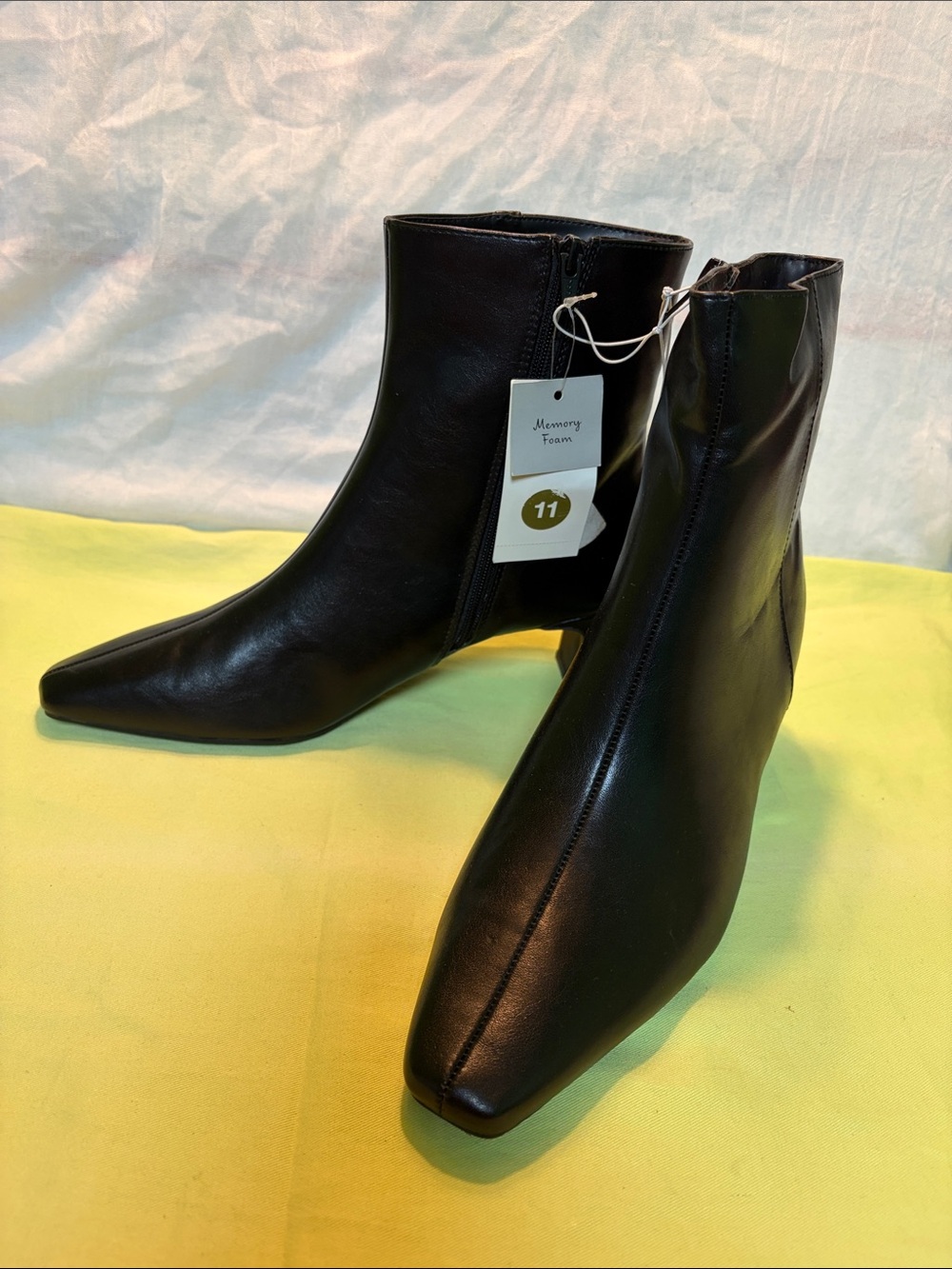 a new day Black Pointed Toe Ankle Boots